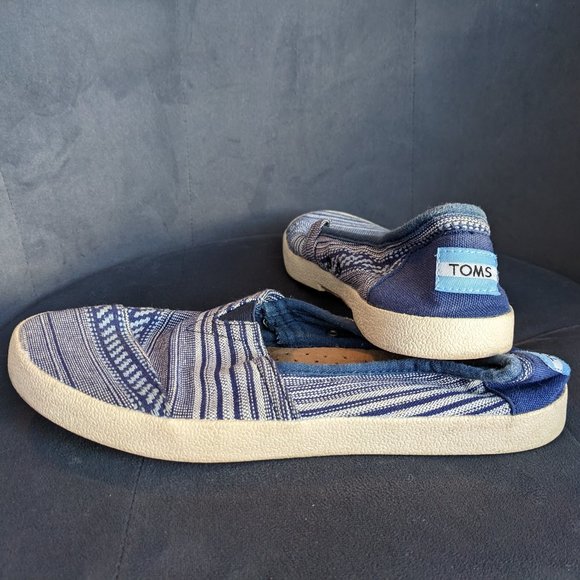 Toms Shoes - Toms Blue Tribal Slip on Shoes Size 8W